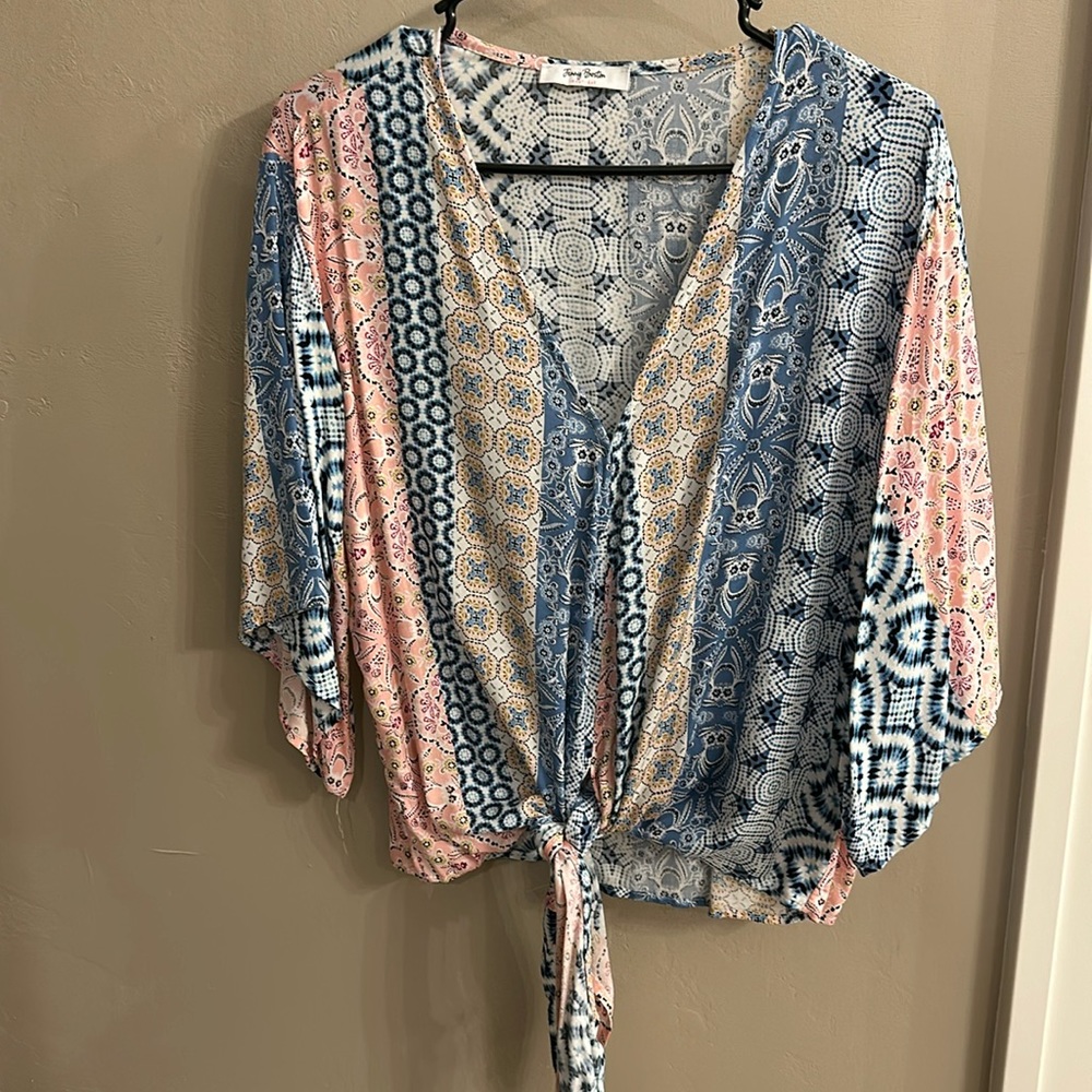 Super cute patchwork blouse